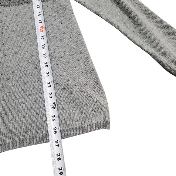 Vintage Sweater Oversized Winter Gray Long-Sleeved Slouchy Croft & Barrow - M - Picture 6 of 8